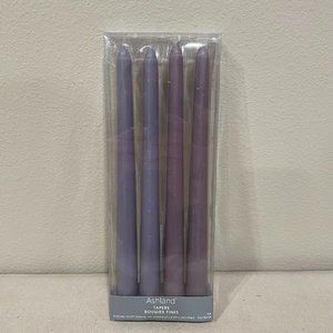 Ashland 10" Taper Candles Purple Lavender Set of Four 4 New in Package Box